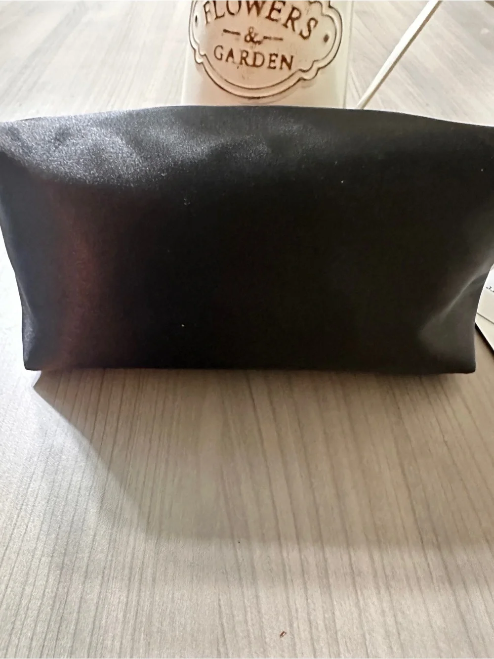 Juicy Couture Black Heart Logo Bow Cosmetic Pouch